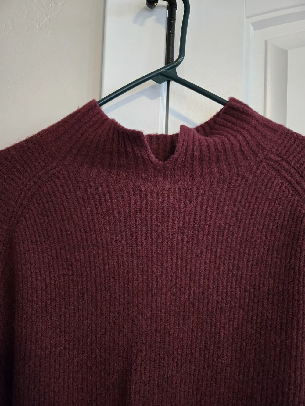 Caslon Ribbed Cowl Neck Sweater - Wine